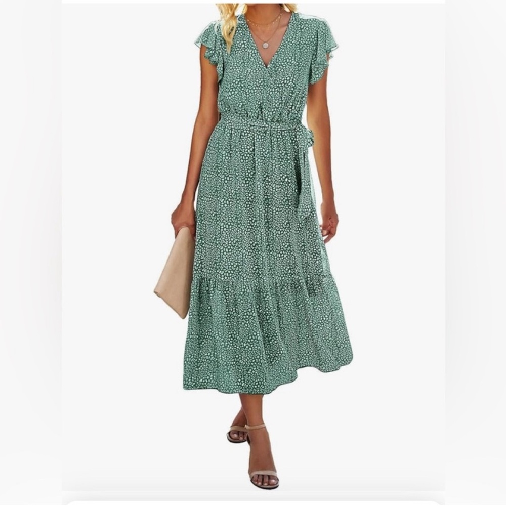 V neck dress